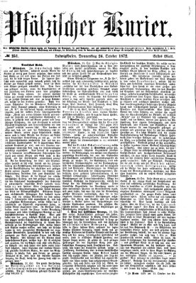 Pfälzischer Kurier Donnerstag 24. Oktober 1872