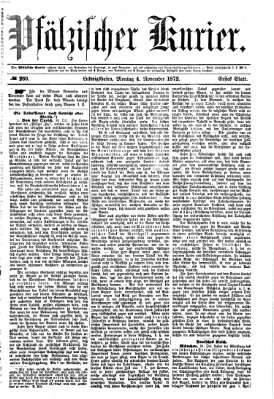 Pfälzischer Kurier Montag 4. November 1872