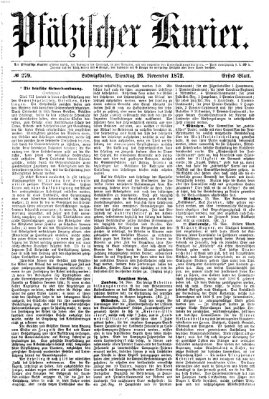 Pfälzischer Kurier Dienstag 26. November 1872