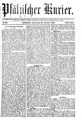 Pfälzischer Kurier Donnerstag 28. November 1872