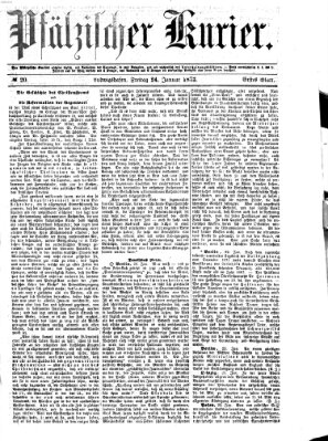 Pfälzischer Kurier Freitag 24. Januar 1873