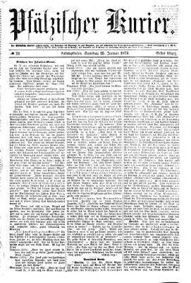 Pfälzischer Kurier Samstag 25. Januar 1873