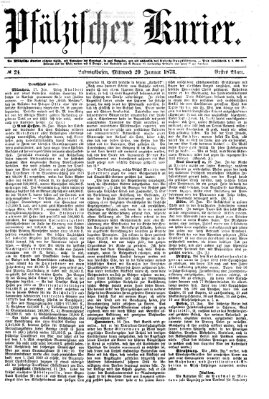 Pfälzischer Kurier Mittwoch 29. Januar 1873