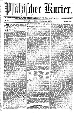 Pfälzischer Kurier Mittwoch 5. Februar 1873