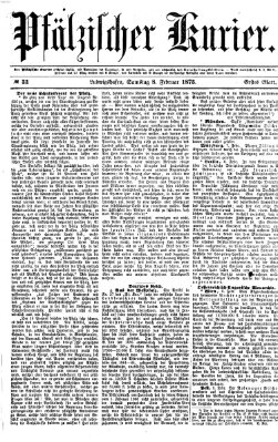 Pfälzischer Kurier Samstag 8. Februar 1873