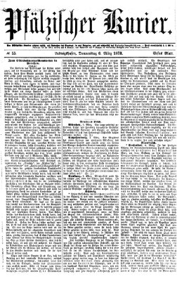 Pfälzischer Kurier Donnerstag 6. März 1873