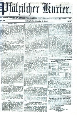 Pfälzischer Kurier Samstag 5. April 1873