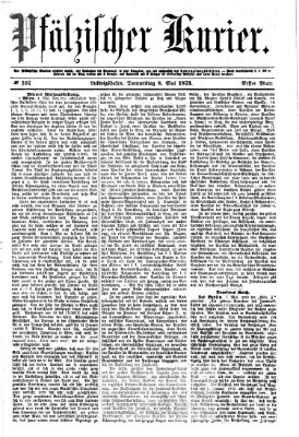 Pfälzischer Kurier Donnerstag 8. Mai 1873