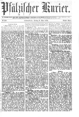 Pfälzischer Kurier Freitag 9. Mai 1873