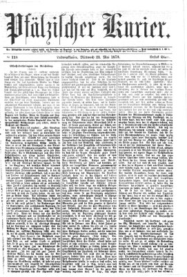 Pfälzischer Kurier Mittwoch 21. Mai 1873