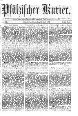 Pfälzischer Kurier Donnerstag 31. Juli 1873