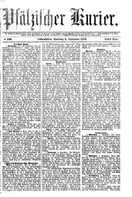 Pfälzischer Kurier Samstag 6. September 1873