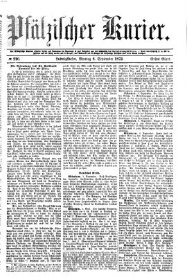 Pfälzischer Kurier Montag 8. September 1873