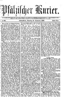 Pfälzischer Kurier Samstag 20. September 1873