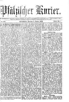 Pfälzischer Kurier Dienstag 7. Oktober 1873