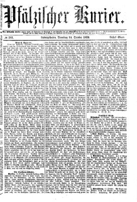 Pfälzischer Kurier Dienstag 14. Oktober 1873