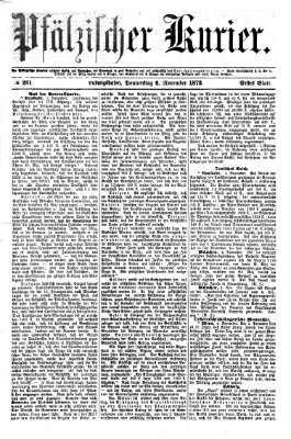 Pfälzischer Kurier Donnerstag 6. November 1873