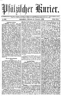 Pfälzischer Kurier Mittwoch 12. November 1873