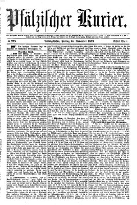 Pfälzischer Kurier Freitag 14. November 1873