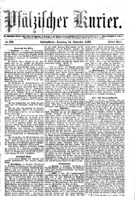 Pfälzischer Kurier Samstag 15. November 1873