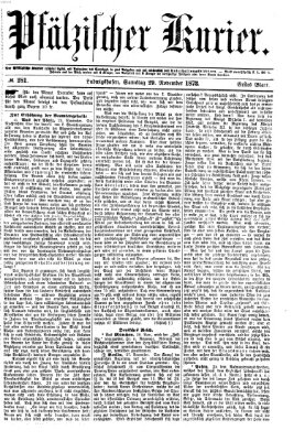 Pfälzischer Kurier Samstag 29. November 1873