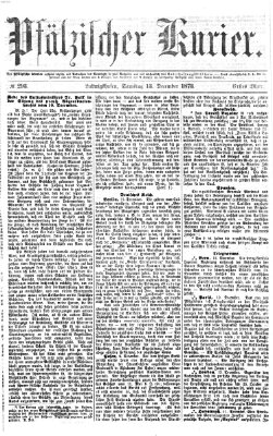 Pfälzischer Kurier Samstag 13. Dezember 1873