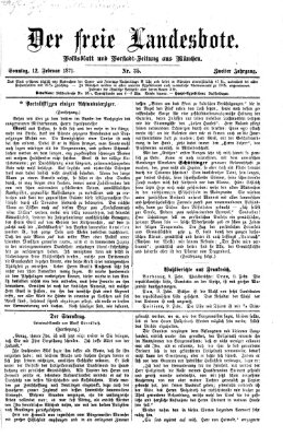 Der freie Landesbote Sonntag 12. Februar 1871