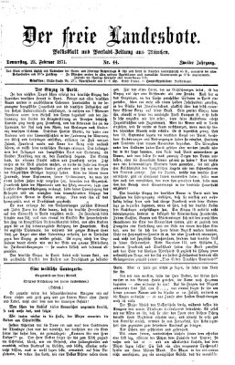 Der freie Landesbote Donnerstag 23. Februar 1871