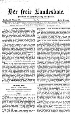 Der freie Landesbote Sonntag 26. Februar 1871