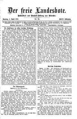 Der freie Landesbote Sonntag 2. April 1871