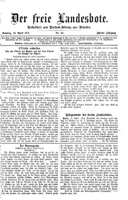 Der freie Landesbote Sonntag 16. April 1871