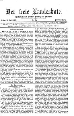 Der freie Landesbote Freitag 21. April 1871