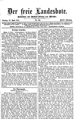 Der freie Landesbote Sonntag 23. April 1871