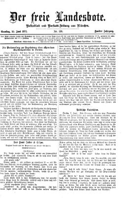 Der freie Landesbote Samstag 10. Juni 1871