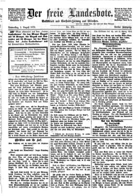 Der freie Landesbote Donnerstag 1. August 1872