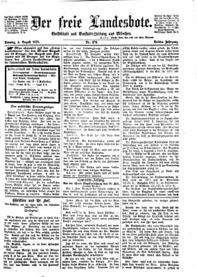 Der freie Landesbote Sonntag 4. August 1872