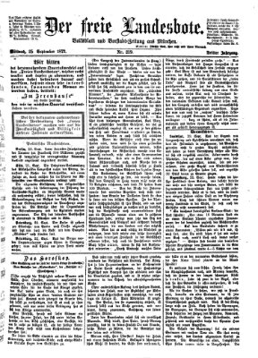 Der freie Landesbote Mittwoch 25. September 1872