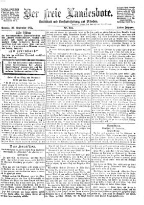 Der freie Landesbote Sonntag 29. September 1872