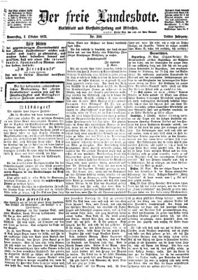 Der freie Landesbote Donnerstag 3. Oktober 1872