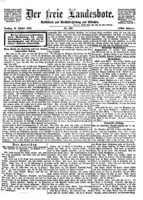 Der freie Landesbote Dienstag 15. Oktober 1872