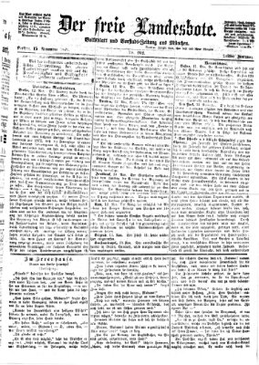 Der freie Landesbote Freitag 15. November 1872