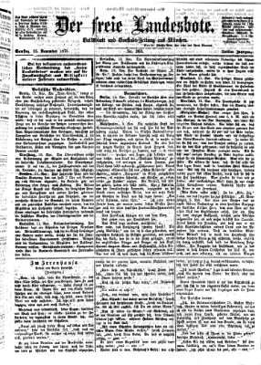 Der freie Landesbote Samstag 16. November 1872