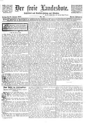 Der freie Landesbote Freitag 24. Januar 1873