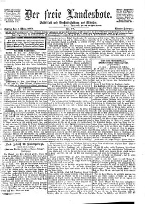 Der freie Landesbote Samstag 1. März 1873