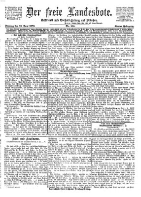 Der freie Landesbote Sonntag 15. Juni 1873