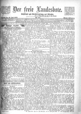 Der freie Landesbote Sonntag 13. Juli 1873