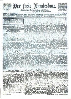 Der freie Landesbote Samstag 2. August 1873