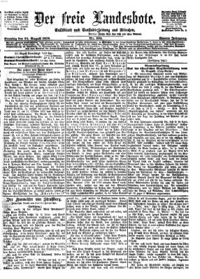 Der freie Landesbote Sonntag 24. August 1873