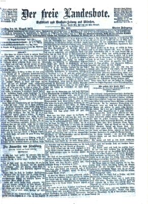 Der freie Landesbote Dienstag 26. August 1873