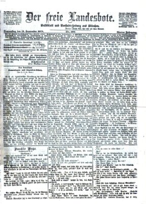 Der freie Landesbote Donnerstag 11. September 1873